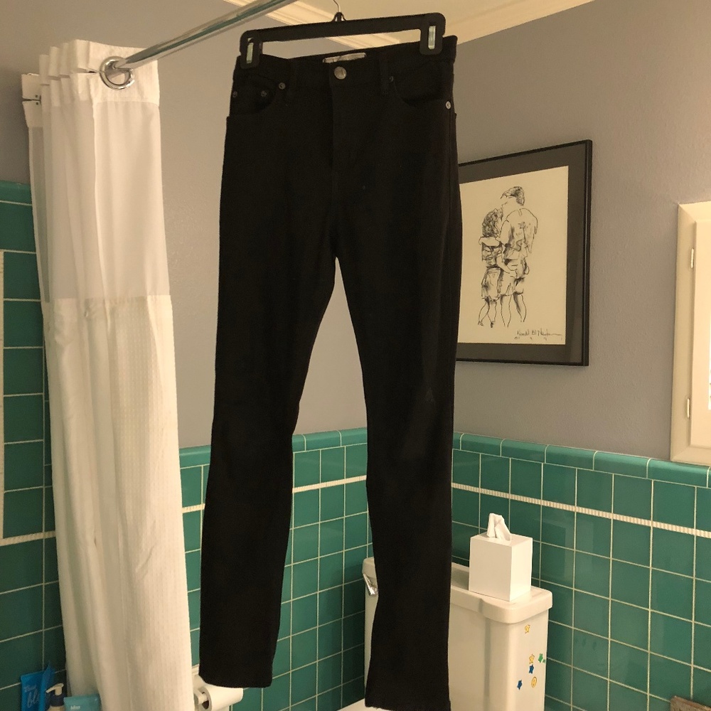 Free People Black high waisted skinny jeans